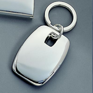 Engraved Rectangle Puffed Keychain