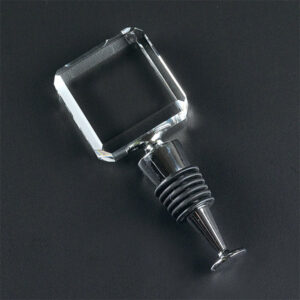 Engraved Badash Crystal Square Winestopper