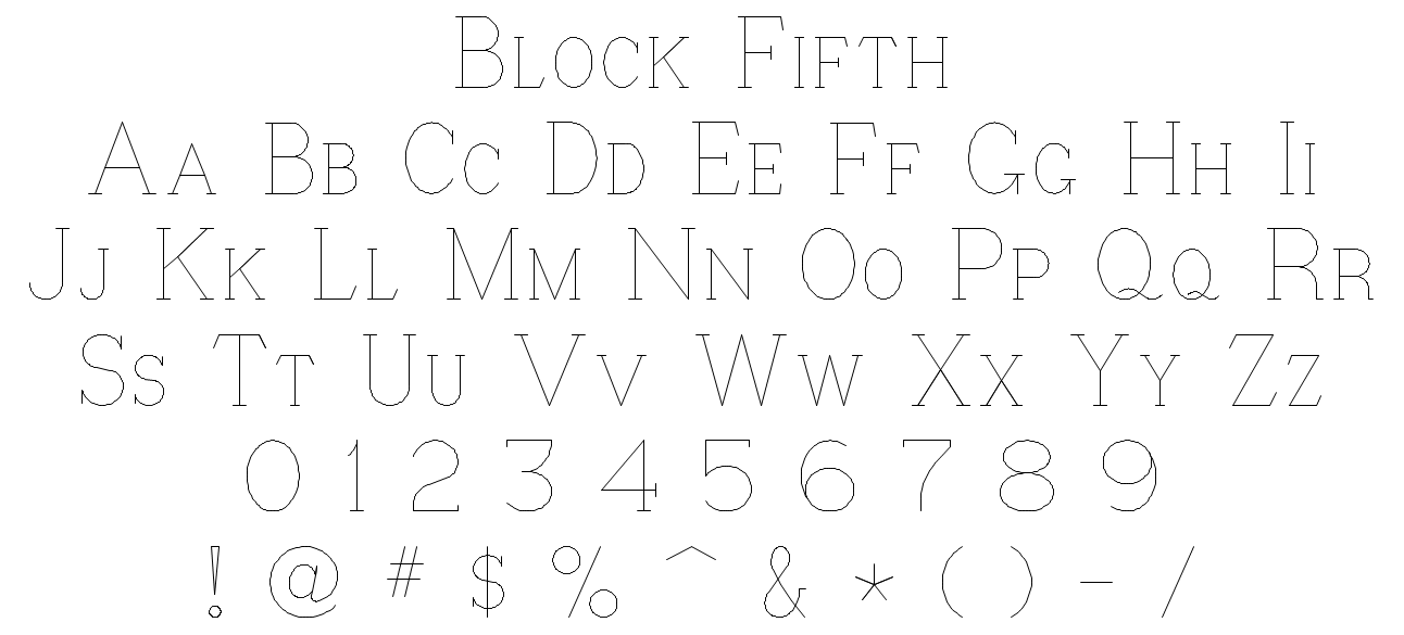 Block Fifth Font Style