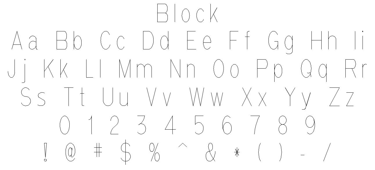 Block Font Stlye List
