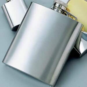 Engraved Premium Quality Brushed Stainless Steel Flask