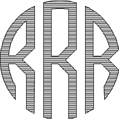 Circle Monogram Sample R