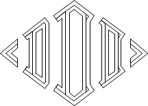 Diamond 3-Line Monogram Sample D
