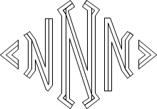 Diamond 3-Line Monogram Sample N