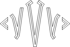Diamond 3-Line Monogram Sample V