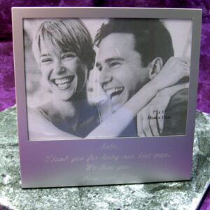 Engraved 5x7 Horizontal High Polish or Brushed Finish Photo Frame