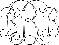 Interlocking Script Monogram Sample B
