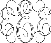 Interlocking Script Monogram Sample E