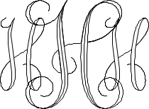 Interlocking Script Monogram Sample H