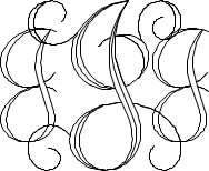 Interlocking Script Monogram Sample J