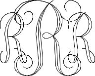 Interlocking Script Monogram Sample R