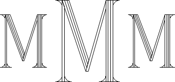 Roman 4-Line Monogram Sample M