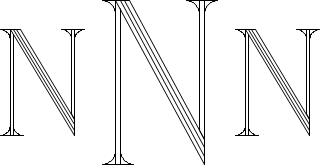 Roman 4-Line Monogram Sample N