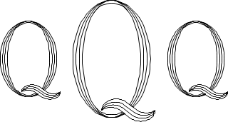 Roman 4-Line Monogram Sample Q