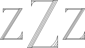 Roman 4-Line Monogram Sample Z