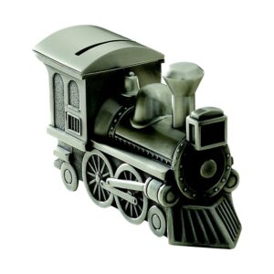 Engraved Matte Finish Train Bank
