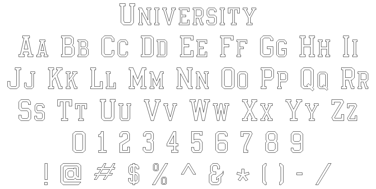 University Font Style