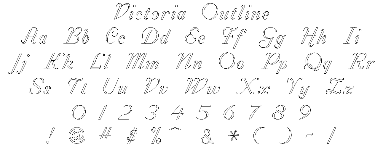 Victoria Outline Font Style