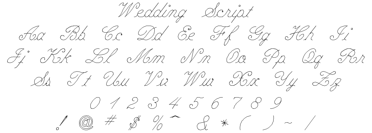 Wedding Script Font Style